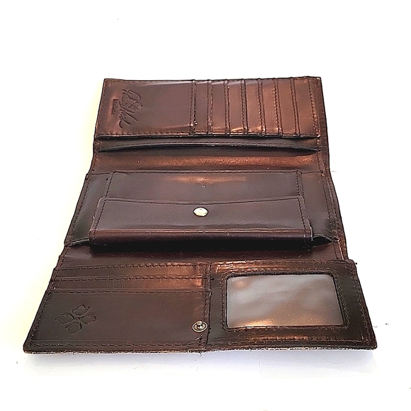 PATRICIA NASH WOMEN'S WESTERN STYLE HANDTOOLED TRIFOLD CLUTCH WALLET - Picture 7 of 16
